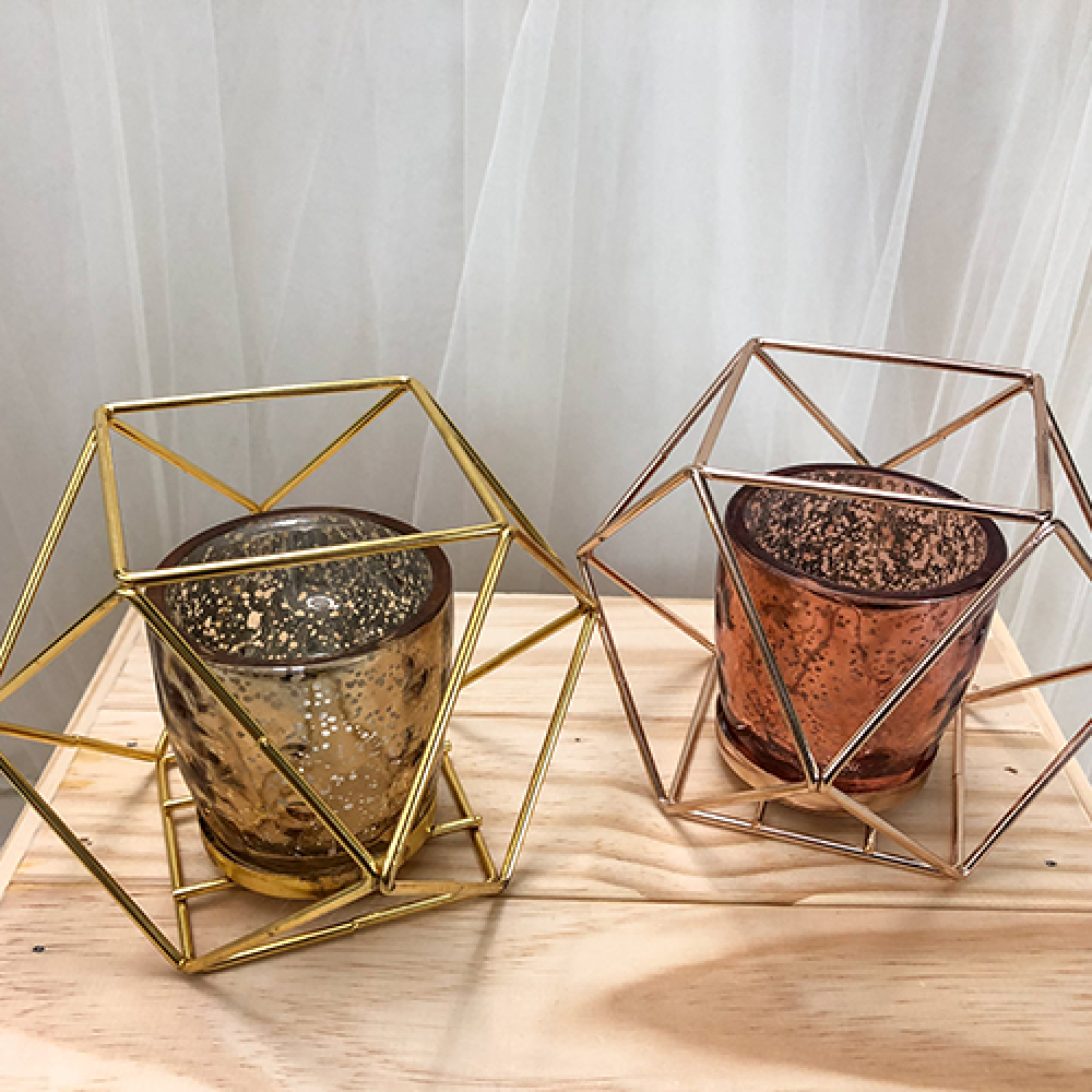Rustic Hexagon candle holder